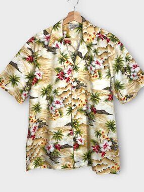 Pacific Legend Hawaiian Shirt Mens L 100% Cotton